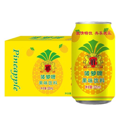 青邑菠萝啤果味碳酸饮料 320ml易拉罐装零酒精汽水自助餐饮整箱特价批 菠萝啤320ml*24罐（超值）